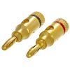 High-Quality Copper Speaker Banana Plugs - Open Screw Type, 1 PAIR