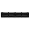 Cmple - 48 Port Cat6 Network Patch Panel, Cat 6 Rackmount Wall Mount Category 6 Bracket Surface 110 Type (568A/568B Compatible