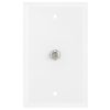 Coaxial F-Connector Wall Plates for Cable TV, Satellite