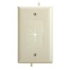 Cmple - One-Gang Wall Plate, 1 Gang Low-Voltage Cable Plate with Flexible Opening Pass-Through Insert Wall Plate Holds up to 6 cables - Lite Almond