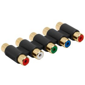 RGB RCA Coupler Splitter Video Audio 5-RCA Component