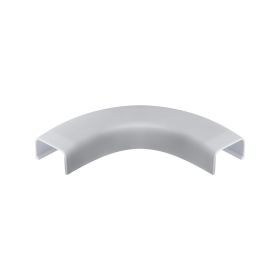 Wire Trak Flat Elbow for Raceway PVC White, 3/4" W x 1/2" H