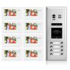 Intercom System for Apartment | 8 Apartment Video Doorbell | 2 Wire Buzzer System, 8 Monitors 4.3" - DK43381S/ID