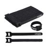 Cmple - 50PCS Reusable Cable Ties, Nylon Adjustable Cord Organizer Ties, Multi-purpose Hook Loop Cable Management Wire Ties, 6-inch Black