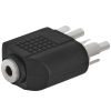 3.5mm Mono Jack to 2xRCA Plug Adapter - Straight