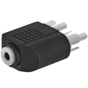 3.5mm Mono Jack to 2xRCA Plug Adapter - Straight