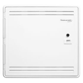 Wavenet - 15 Inch Plastic Enclosure Wi‐Fi Friedly with Lockable Hinged Vented Door for Home Structured Low Voltage Wiring - White