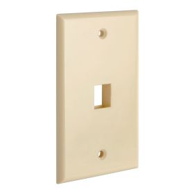 Cmple - 1 Port Keystone Wall Plate Single-Gang Wall Plate with Standard Size Ethernet Wall Plate Keystone Jack Insert - Ivory