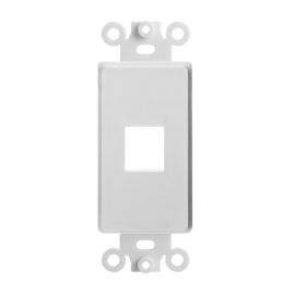 Cmple - 1 Port Decora Wall Plate 1-Gang Keystone Decora Insert, Jack Single Gang Decora Wall Plate