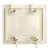Cmple - Two-Gang Wall Plate, 2 Gang Low-Voltage Cable Plate with Flexible Opening Pass-Through Insert Wall Plate Holds up to 12 cables - Lite Almond