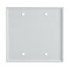 Cmple - 2 Gang Blank Wall Plate, Standard Size, Polycarbonate Thermoplastic Panel GFCI Wall Plate with Screws - White