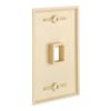 Cmple - 1 Port Keystone Wall Plate Single-Gang Wall Plate with Standard Size Ethernet Wall Plate Keystone Jack Insert - Ivory