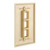 Cmple - 3 Port Keystone Wall Plate Single-Gang Wall Plate with Standard Size Ethernet Wall Plate Keystone Jack Insert - Ivory