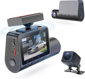 Dual Front Rear Dash Cam 2K QHD +1080p 2" Display 140Â° Wide Angle Monitoring Range Monitoring Dash Camerca with GPS Super Night Vision G-Sensor