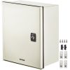 VEVOR Fiberglass STELL Enclosure, 12 x 10 x 6'' NEMA 4X Fiberglass Electrical Box, IP66 Waterproof & Dustproof, Outdoor/Indoor Electrical Junction Box
