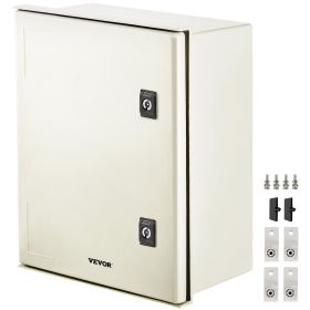 VEVOR NEMA Steel Enclosure, 16 x 12 x 8'' NEMA 4X Fiberglass Electrical Box, IP66 Waterproof & Dustproof, Outdoor/Indoor Electrical Junction Box