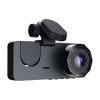 3 Channel Dash Cam Front Inside Rear Vehicle Driving Recorder Car DVR with 32G MMC Card G Sensor Motion Detection Parking Monitor Night Vision Loop Re