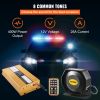 400W 8 Sound Loud Car Warning Alarm Police Fire Horn PA Speaker MIC System