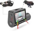 Dual Front Rear Dash Cam 2K QHD +1080p 2" Display 140Â° Wide Angle Monitoring Range Monitoring Dash Camerca with GPS Super Night Vision G-Sensor