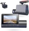 Dual Front Rear Dash Cam 2K QHD +1080p 2" Display 140Â° Wide Angle Monitoring Range Monitoring Dash Camerca with GPS Super Night Vision G-Sensor