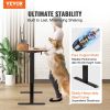 VEVOR Height Adjustable Desk, 47.2" x 23.6" Electric Dual Monitor Riser Workstation, Whole Piece Desk Board Sit to Stand
