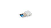 Silver Memory Card Reader with Superior Metal Figure for Smooth Data Transfer