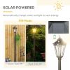 76.5" Solar Lamp Post Light, Dusk to Dawn Vintage Style Street Light, Aluminum Solar Powdered Lamp, PIR Motion Sensor for Garden, Lawn, Pathway