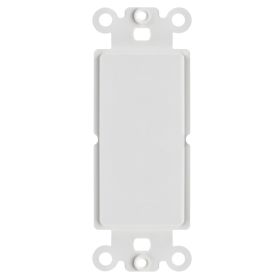 Cmple - White Decora Wall Plate Insert Blank, 1 Gang Blank Outlet Adapter Insert Cover