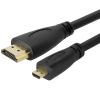 Cmple - Micro HDMI to HDMI Cable Adapter Male to Male High Speed Supports 3D 4K 60Hz 1080P Ethernet Audio Return 6 Feet