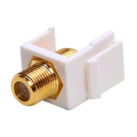 Keystone Jack-Modular F Type (Gold Plated) White