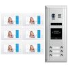 Intercom System for Building | 6 Apartment WiFi Video Doorbell | 6 Monitors 7" | Buzzer System, Door Release - DX4761M/ID