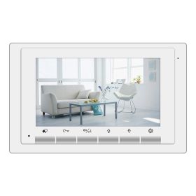 7" Color Monitor Station – DT-17S for 2-Wire Video Intercom Systems, 6-Control Buttons, Without Memory, Can Work with IPG, In White Housing
