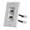 CMPLE HDMI Wall Plate Dual-Port White Wall Plate 4” Rear Extension Cable, 2-Port HDMI Insert (4K UHD, ARC, and Ethernet Pass-Thru Support)