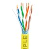 Yellow Cat5e Shielded Ethernet Cable 1000ft | Bare Copper | Riser CMR