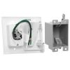 DataComm 45-0023-WH Recessed Pro Power Kit with Straight Blade Inlet - White