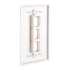 Cmple - 3 Port Keystone Wall Plate Single-Gang Wall Plate with Standard Size Ethernet Wall Plate Keystone Jack Insert - White