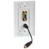 Wall Plate With VGA 15-Pin Jack And 1/8” Stereo Audio Jack