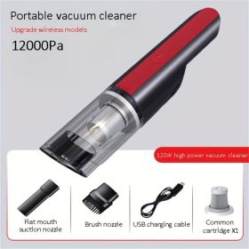 Wireless Red Car Vacuum Cleaner Wireless Car With Strong Suction Handheld Vacuum Cleaner Small Mini Rechargeable Home Vacuum Cleaner (Color: Red)
