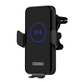 Wireless Car Charger 15W Fast Charging Auto Clamping Car Charger Phone Mount Phone Holder Fit (Color: Black)