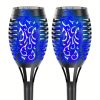 4/8/12pcs/pack Solar Outdoor Lights, 12LED Solar Torch Lights With Flickering Flame For Garden Decor