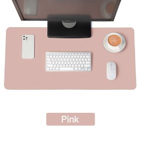 Large Size Office Desk Protector Mat PU Leather Waterproof Mouse Pad Desktop Keyboard Desk Pad Gaming Mousepad PC Accessories (Color: Pink, size: 120X60cm)