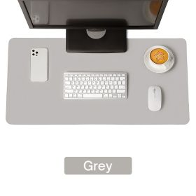 Large Size Office Desk Protector Mat PU Leather Waterproof Mouse Pad Desktop Keyboard Desk Pad Gaming Mousepad PC Accessories (Color: Grey, size: 100X50cm)