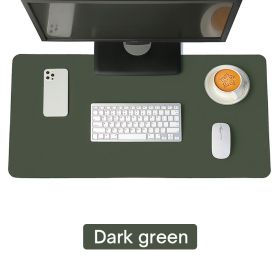 Large Size Office Desk Protector Mat PU Leather Waterproof Mouse Pad Desktop Keyboard Desk Pad Gaming Mousepad PC Accessories (Color: Dark Green, size: 90X45cm)