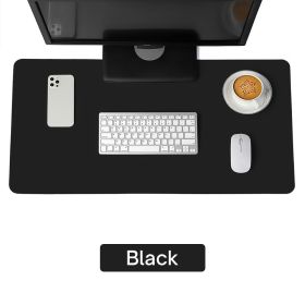 Large Size Office Desk Protector Mat PU Leather Waterproof Mouse Pad Desktop Keyboard Desk Pad Gaming Mousepad PC Accessories (Color: Black, size: 120X60cm)