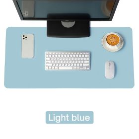 Large Size Office Desk Protector Mat PU Leather Waterproof Mouse Pad Desktop Keyboard Desk Pad Gaming Mousepad PC Accessories (Color: Light Blue, size: 80X40cm)