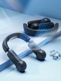 Portable Bladeless USB Rechargeable Mini Neck Fans (Type: USB, Color: Dark Gray Cooling Model)