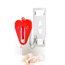 Anti-theft Door Stopper Portable Hotel Door Lock for Safety Home Latch (Type: Door Lock, Color: Red)