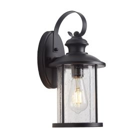 Outdoor wall light (Pack: 1 Pack, Color: Matte Black)