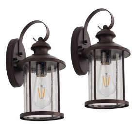 Outdoor wall light (Pack: 2 Pack, Color: Oil Rubbed Bronze)