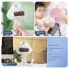 1Pc Portable Handheld Leaves USB Charging Octopus Strollers Fan Outdoor Bicycle Clip Fan